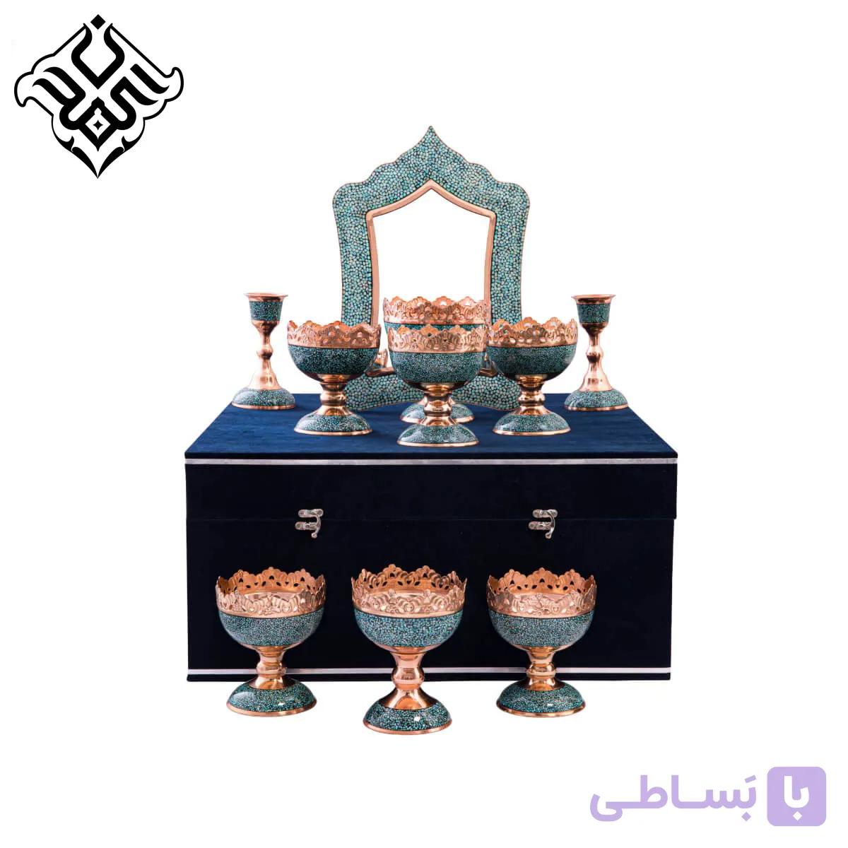 پک هدیه فاخر هفت سین فیروزه کوب — تصویر 1