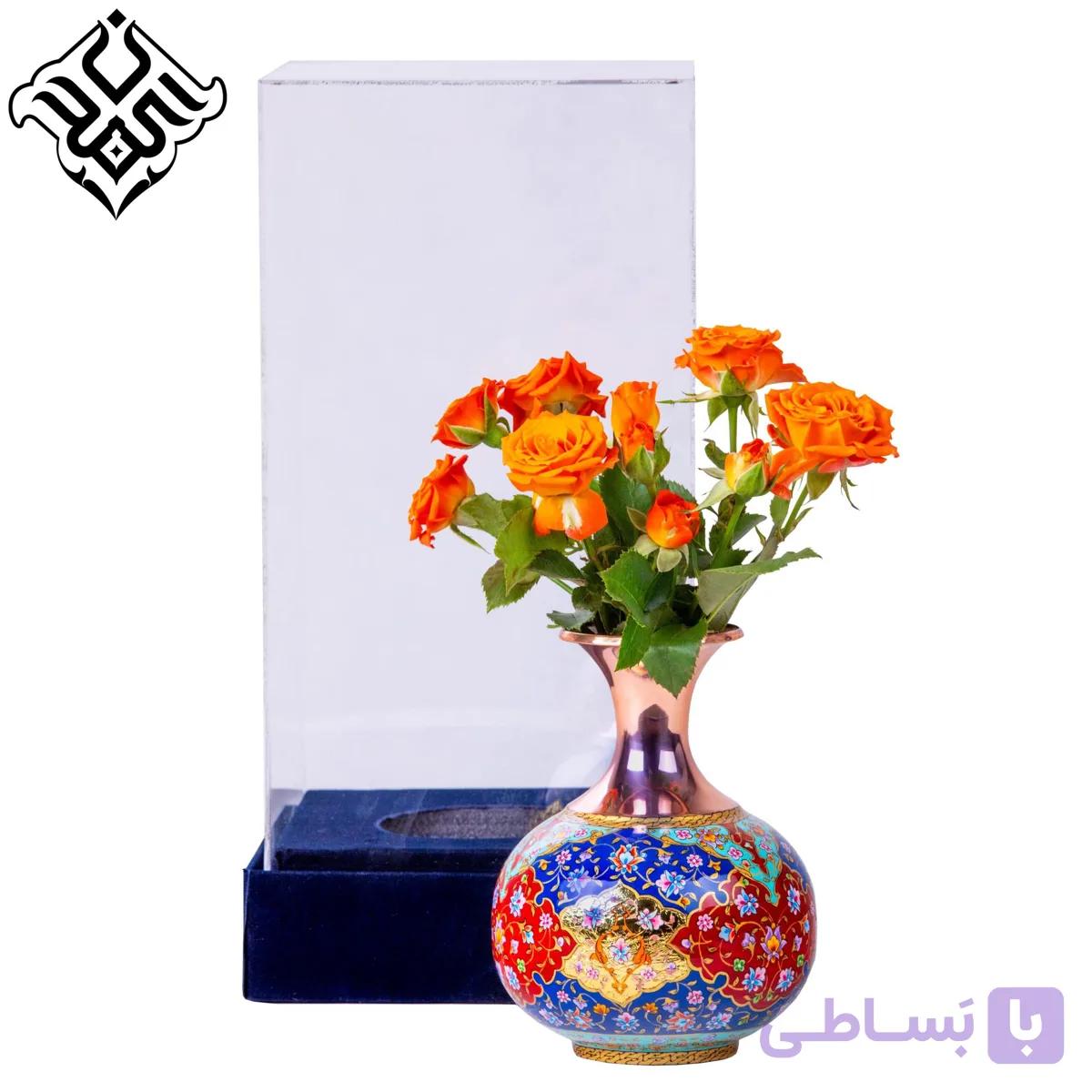 پک لوکس گلدان دست ساز و گل — تصویر 1