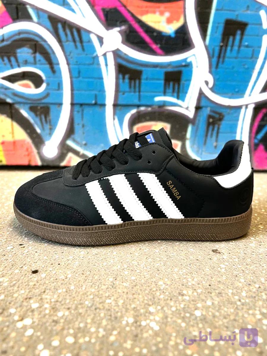 کفش کتونی مردانه زنانه  خارجی برند ADIDAS SAMBA استفاده روزمره , استایل، راحت ، سبک رویه جیر |در دو رنگ مشکی و سفید