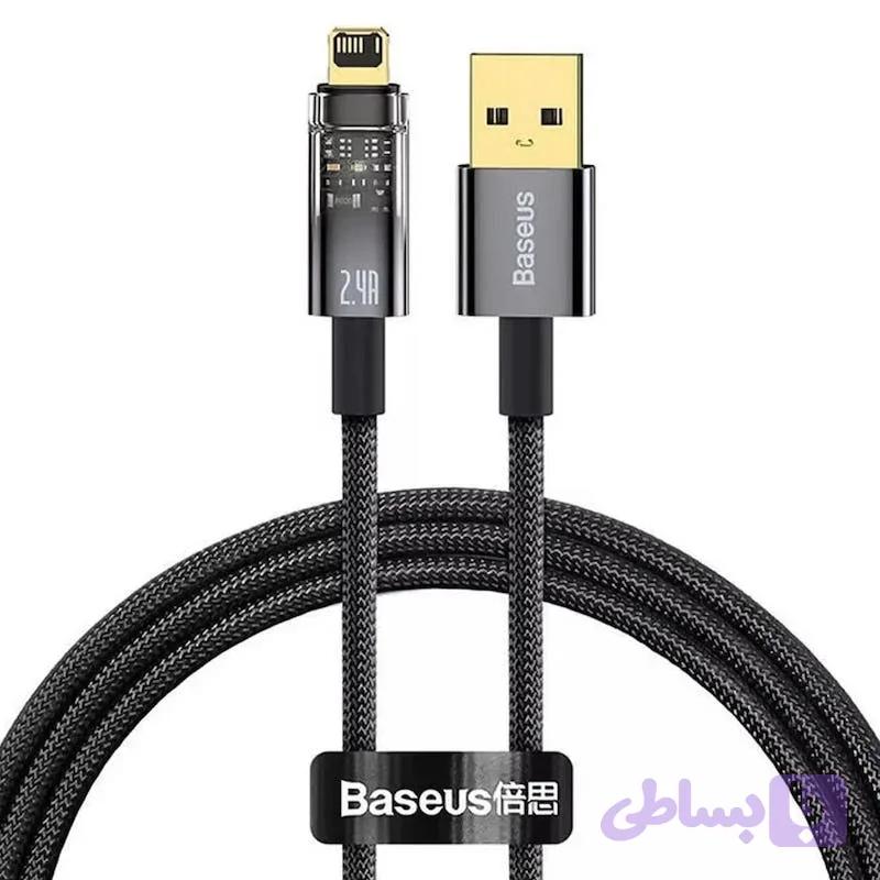 کابل USB-A به لایتنینگ هوشمند بیسوس Explorer Series مدل CATS000401 طول ۱ متر — تصویر 1