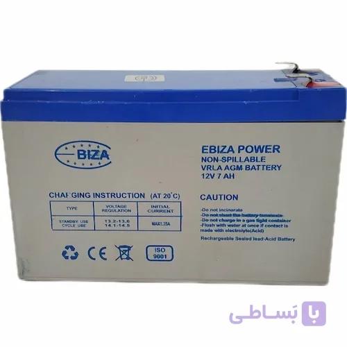 باتری 12 ولت 7 آمپر ایبیزا EBIZA POWER