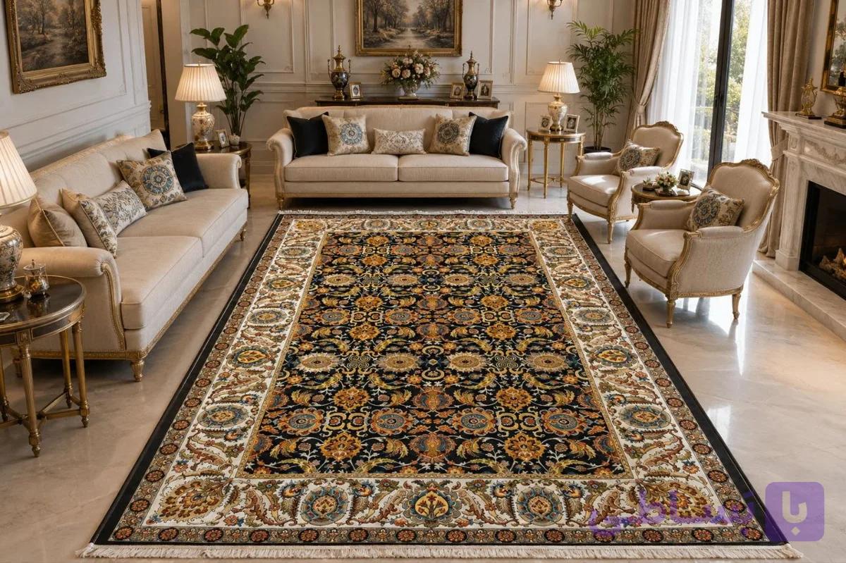 فرش پشم مکانیزه گوشت‌دار – کد 76829 — تصویر 1