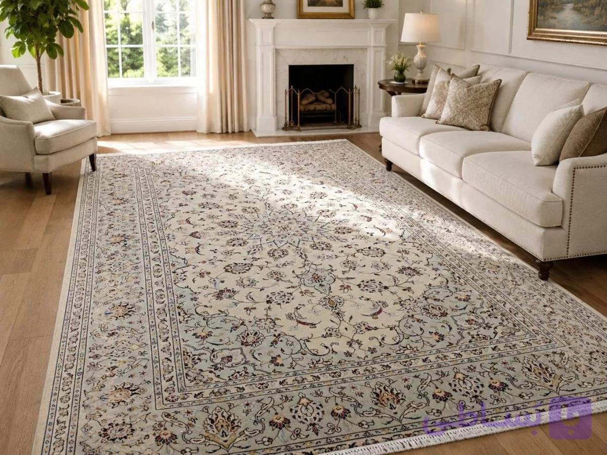 فرش دستباف 6 متری 30 رج کاشان – کد 76375 — تصویر 1