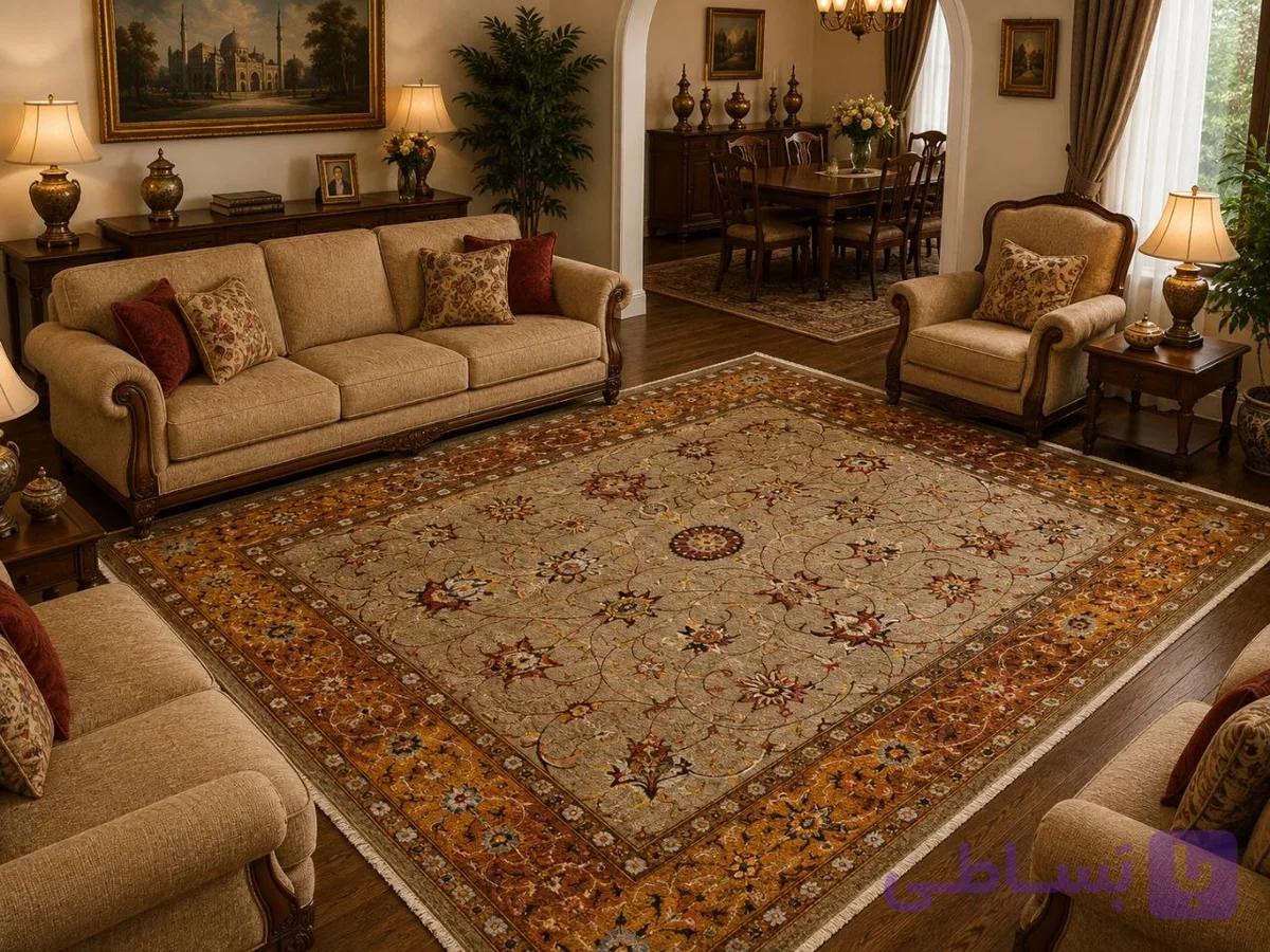 فرش پشم مکانیزه گوشت دار – کد 78289 — تصویر 1