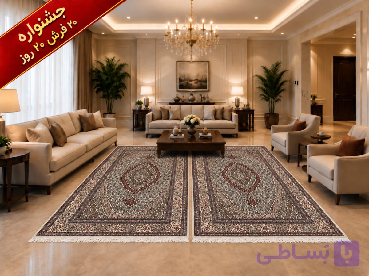 جفت دستباف ماهی 30 رج 6 متری استاد بافت – کد 75909 — تصویر 1