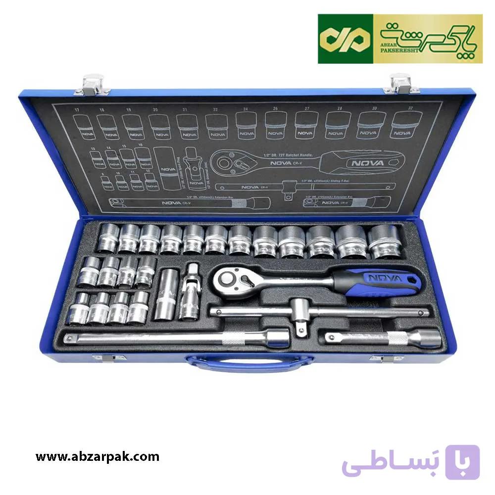جعبه بکس 26 پارچه 1/2 اینچ نووا NOVA مدل 6681 — تصویر 1