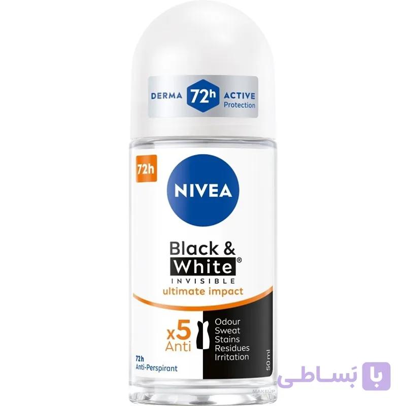 مام رول زنانه نیوآ 72 ساعته بلک اند وایت مدل Ultimate حجم 50 میلی لیتر