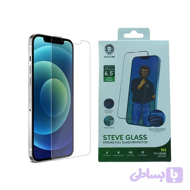 محافظ صفحه نمایش گرین مدل Steve Glass مناسب برای گوشی موبایل اپل iPhone Xs Max/11 Pro Max — تصویر 1