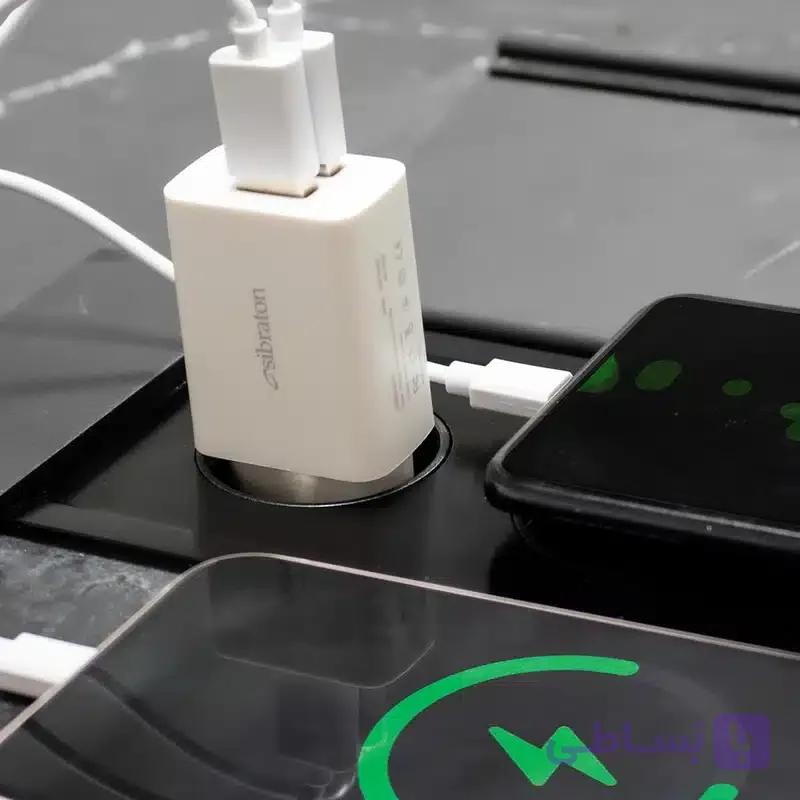 شارژر دیواری 10 وات سیبراتون مدل S-W1245A به همراه کابل MicroUSB — تصویر 1