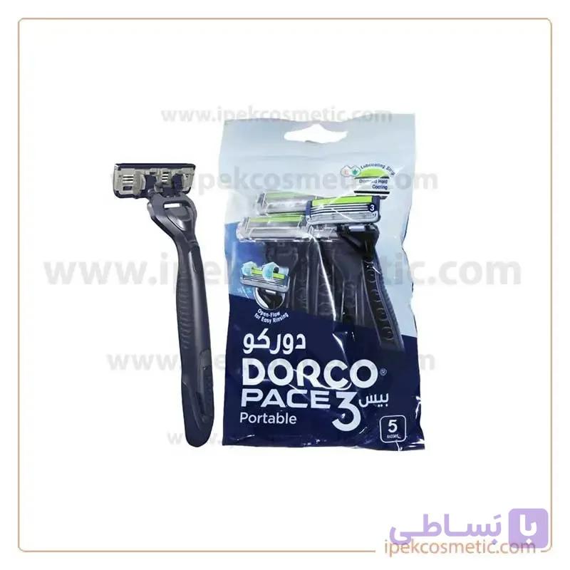 خودتراش 3 لبه مردانه 5 عددی دورکو