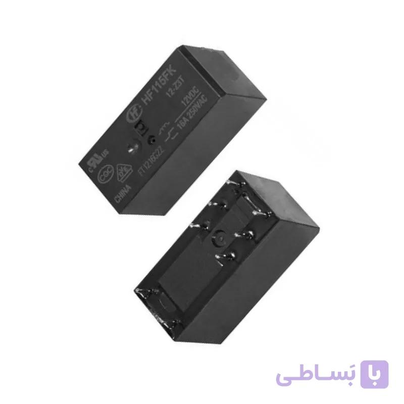 رله 12 ولت تک کنتاکت 8 پایه 16 آمپر HONGFA HF115FK/12-Z3T