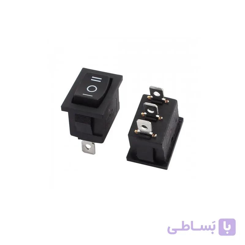 کلید مینی راکر سه پایه سه حالته وسط خاموش