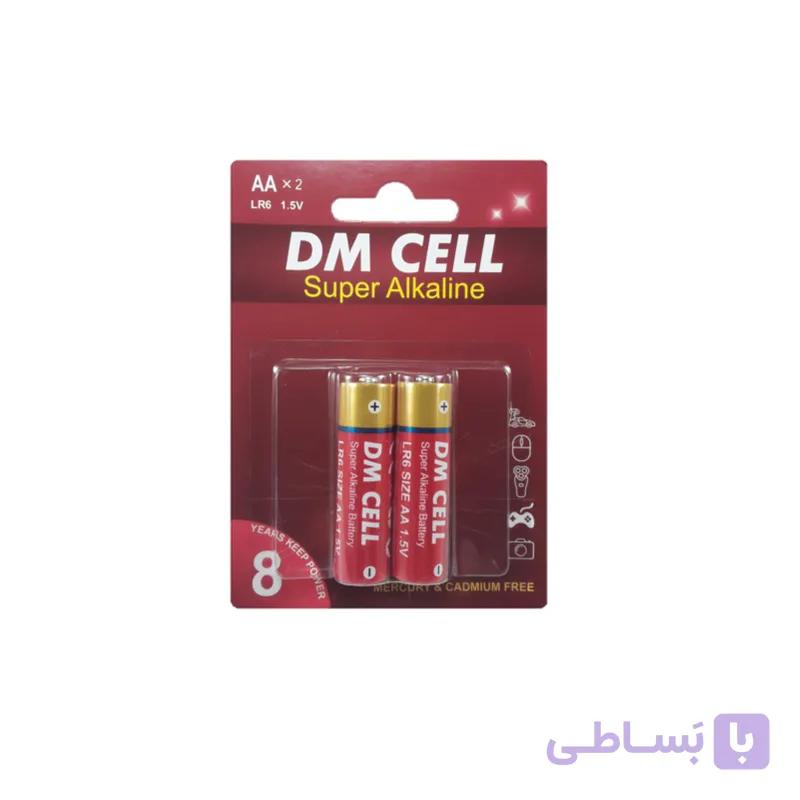 باتری نیم قلمی سوپر آلکالاین DM CELL کارت 2 عددی