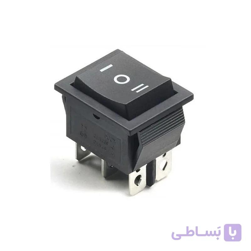 کلید راکر سه حالته بزرگ 6 کنتاکت وسط خاموش