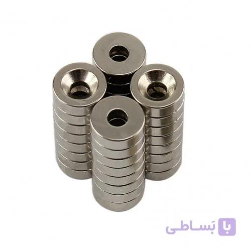 آهن ربا نئودمیوم قوی 12mm * 4mm گرد (مناسب پرینتر سه بعدی دلتا)