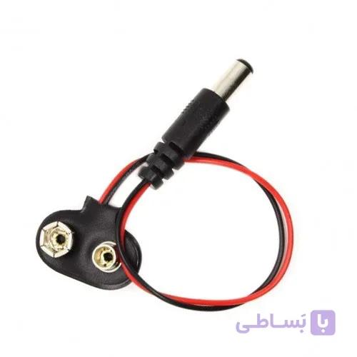 سر باتری کتابی 9V دارای جک 5.5 میلی متری