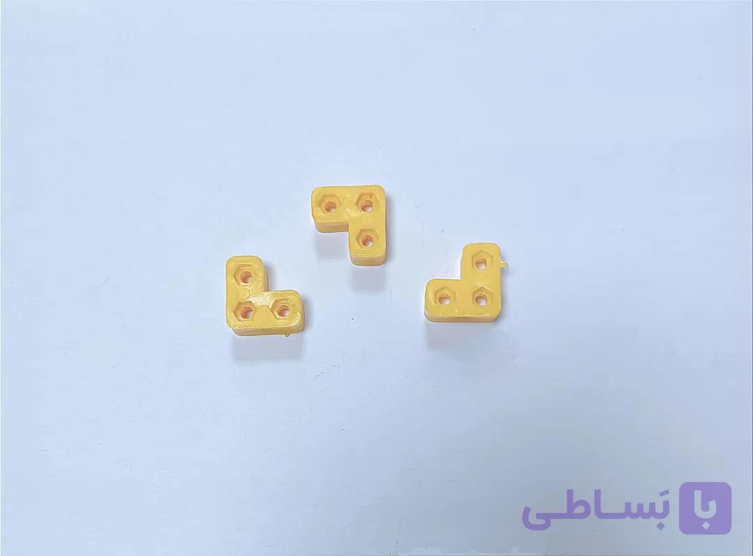 بسته ۶ عددی سازه پلاستیکی L سه سوراخ