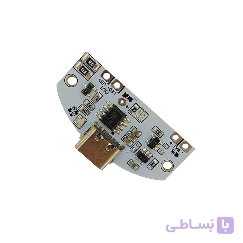 ماژول چراغ خواب لمسی 3 وات با ورودی Type-C و قابلیت اتصال باتری