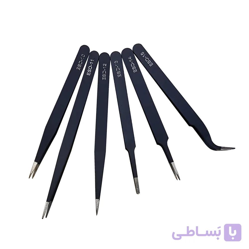پنس آنتی استاتیک سر کج ESD-15