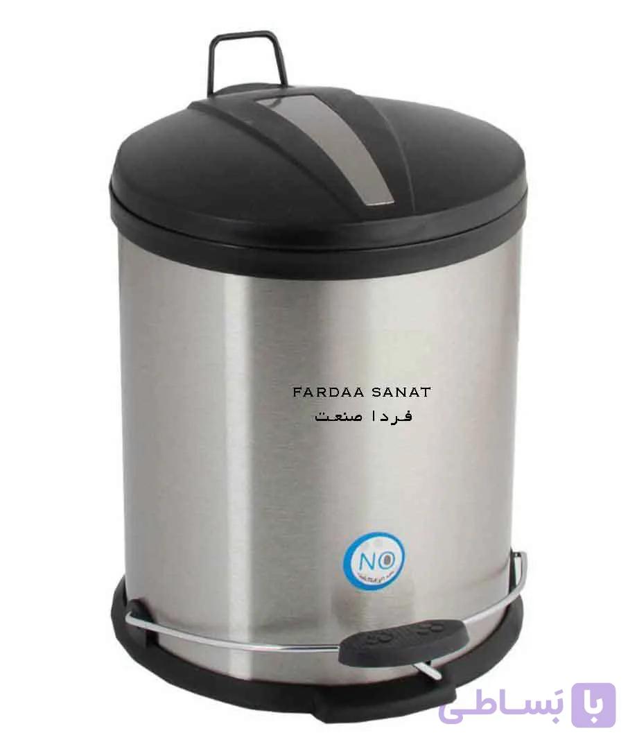 سطل استیل 3 لیتری پدالدار درب مشکی