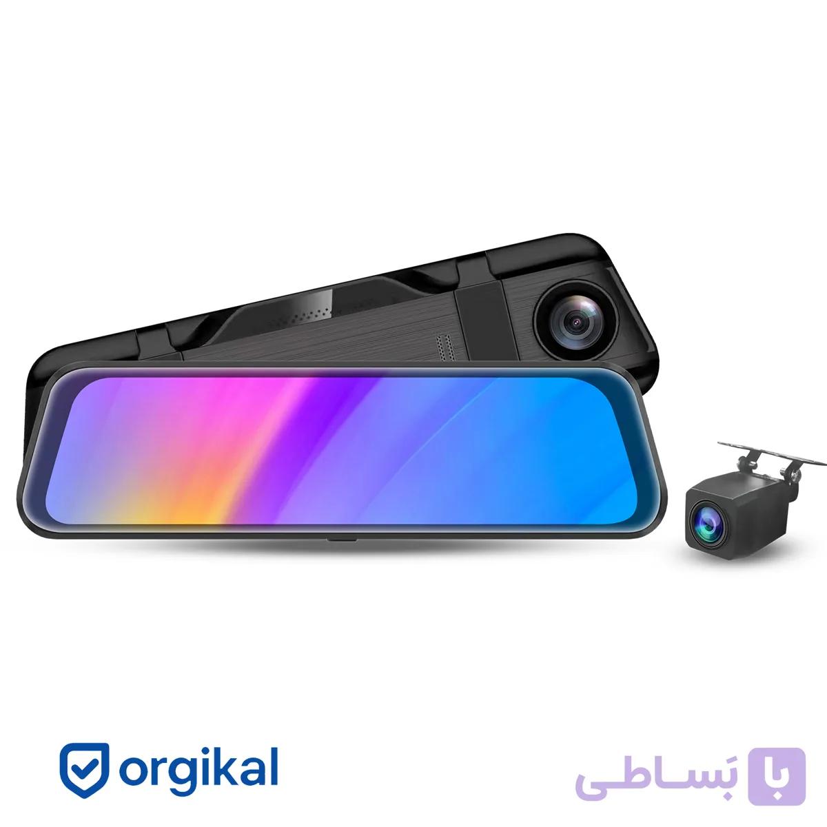 دوربین ثبت وقایع آینه ای دو دوربینه لمسی vehicle blackbox dvr