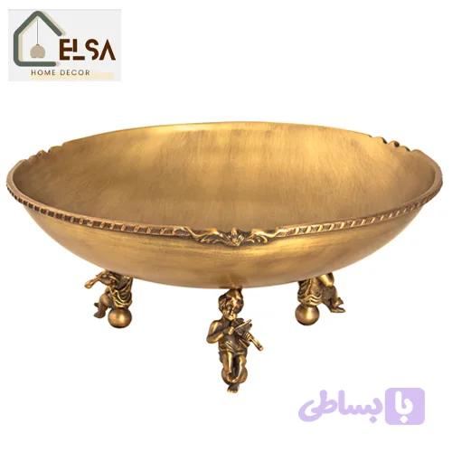 آجیل خوری برنجی پایه فرشته طرح هون مدل GK843052 برند گلدکیش
