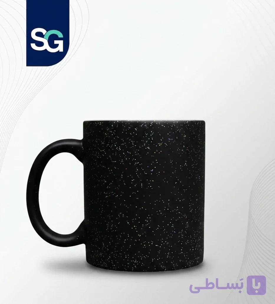 لیوان سرامیکی oz11 جادویی مشکی – (0009) — تصویر 1