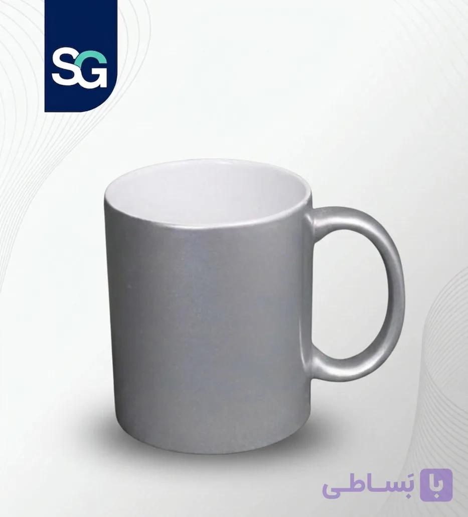لیوان سرامیکی oz11 نقره ای – (0023) — تصویر 1