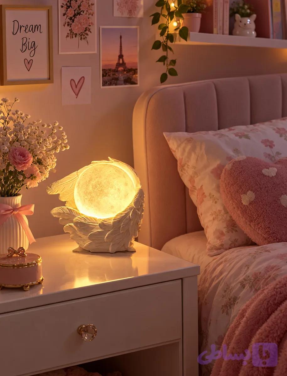 آباژور پر با گوی 6 (چراغ خواب)