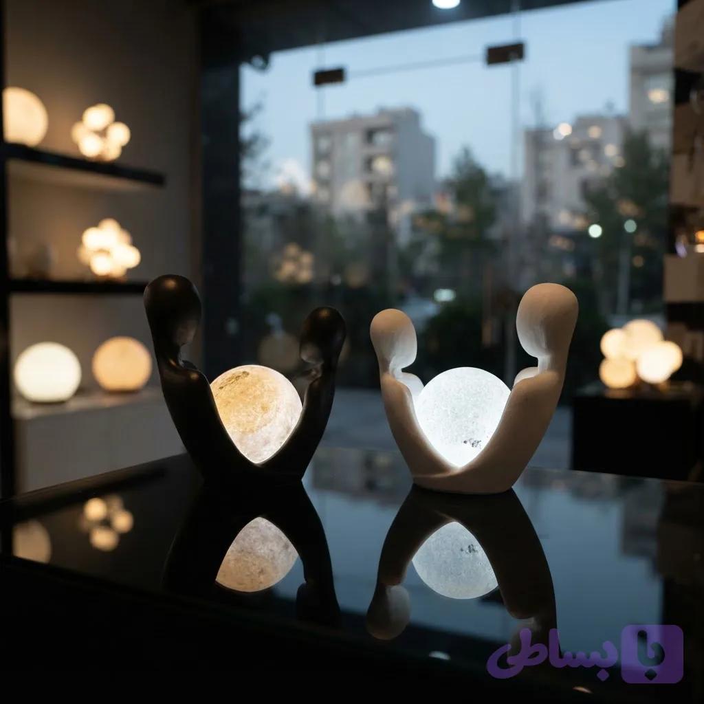 آباژور عاشق و معشوق با گوی ۱۲ (چراغ خواب)