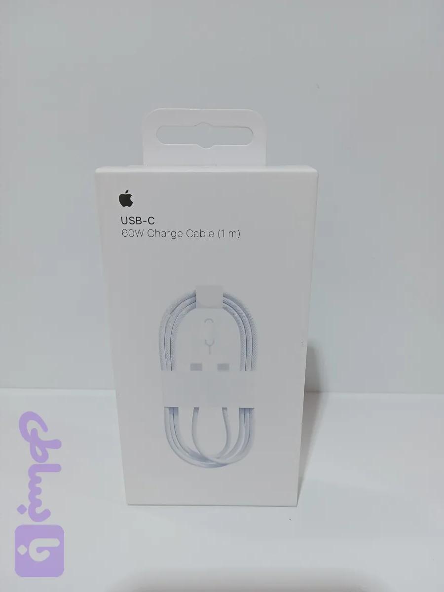 کابل شارژ اصلی اپل مدل USB-C به USB-C توان ۶۰ وات (Woven Design