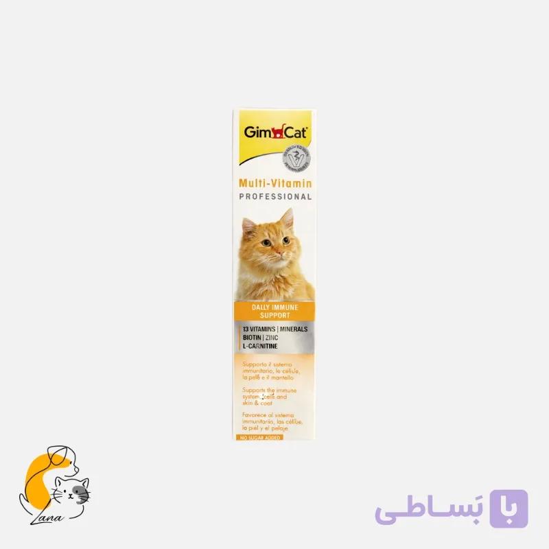 خمیر مولتی‌ویتامین گربه جیم‌کت با طعم ماهی (50 گرم)