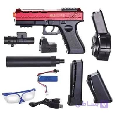 خرید تفنگ اسباب‌بازی شارژی GLOCK 817 با لیزر و سه خشاب