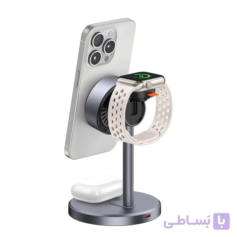 شارژر بی سیم مگنتی و هولدر رومیزی مک دودو مدل CH-2462Mcdodo MagQ Qi2 Magnetic Wireless Charging Station CH-2462