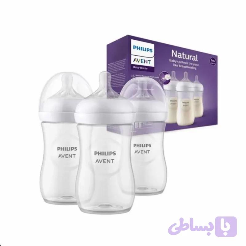 شیشه شیر نچرال ضد چکه ساده الترا سافت 260 میل اونت Avent — تصویر 1