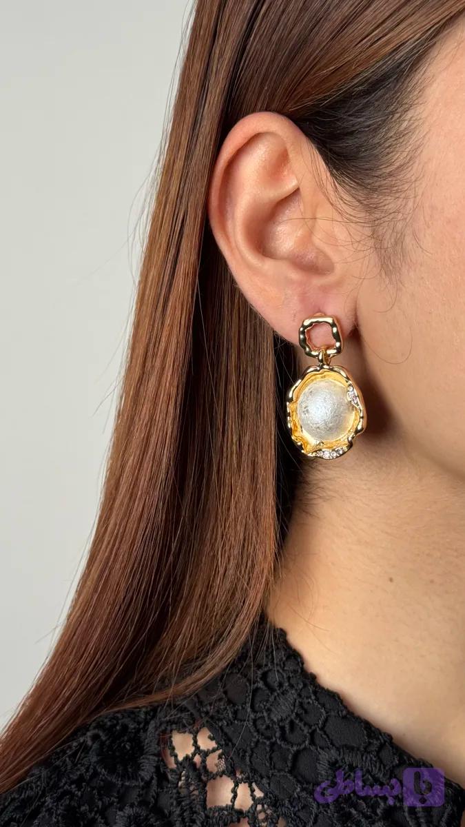گوشواره مروارید طرح دار