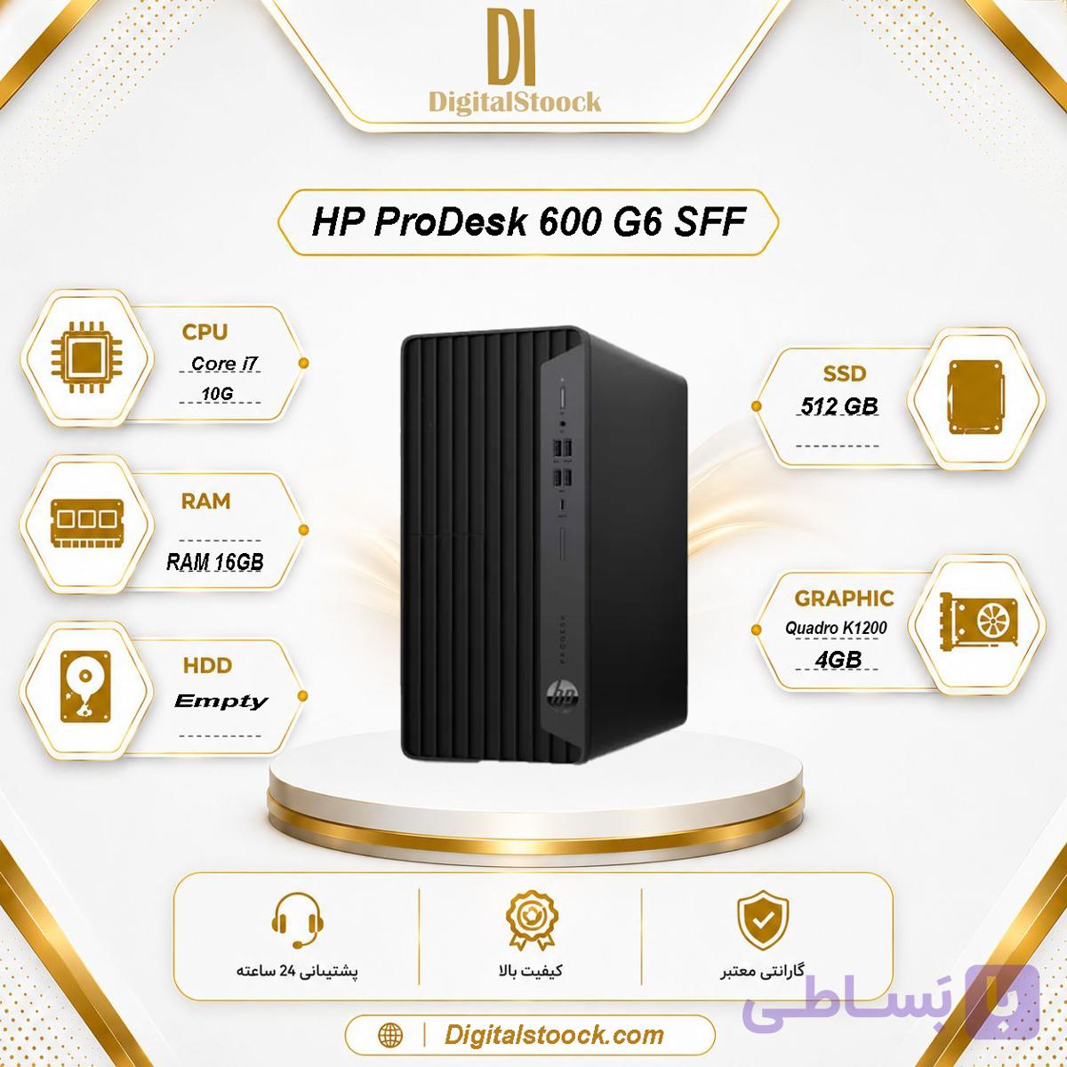 مینی کیس استوک Core i7-10700 | 16GB DDR4 3200MHz | 512GB NVMe SSD | UHD 630 | Quadro K1200 4GB | HP ProDesk 600 G6 SFF — تصویر 1