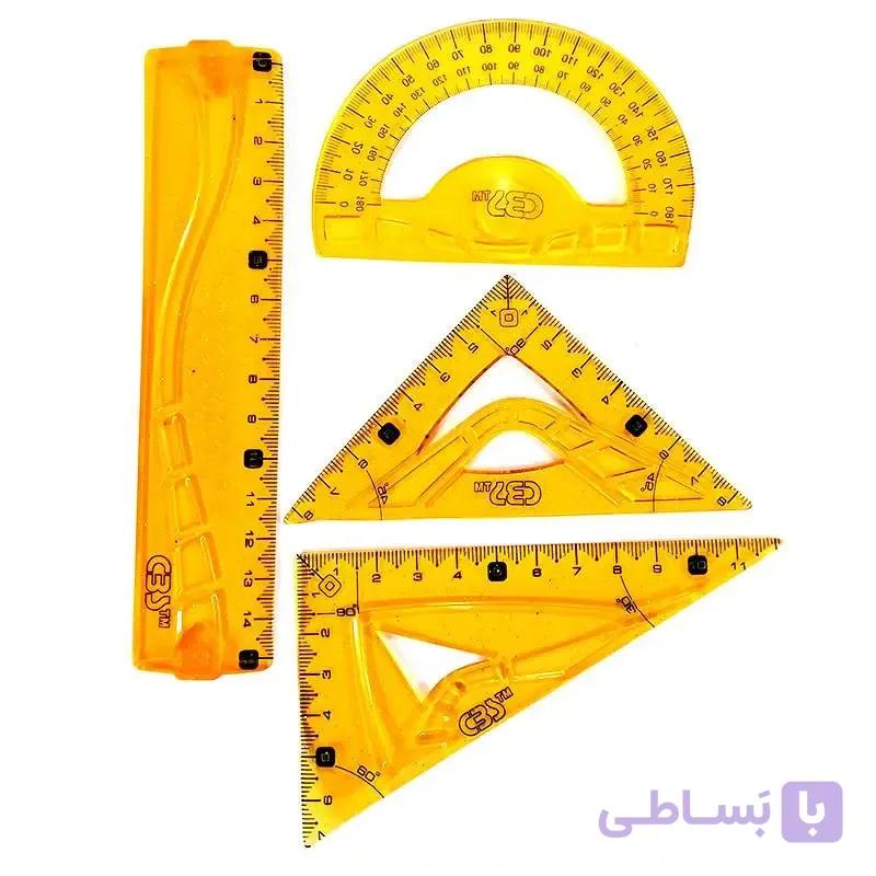 ست گونیا ،نقاله ،خطکش SBS — تصویر 1