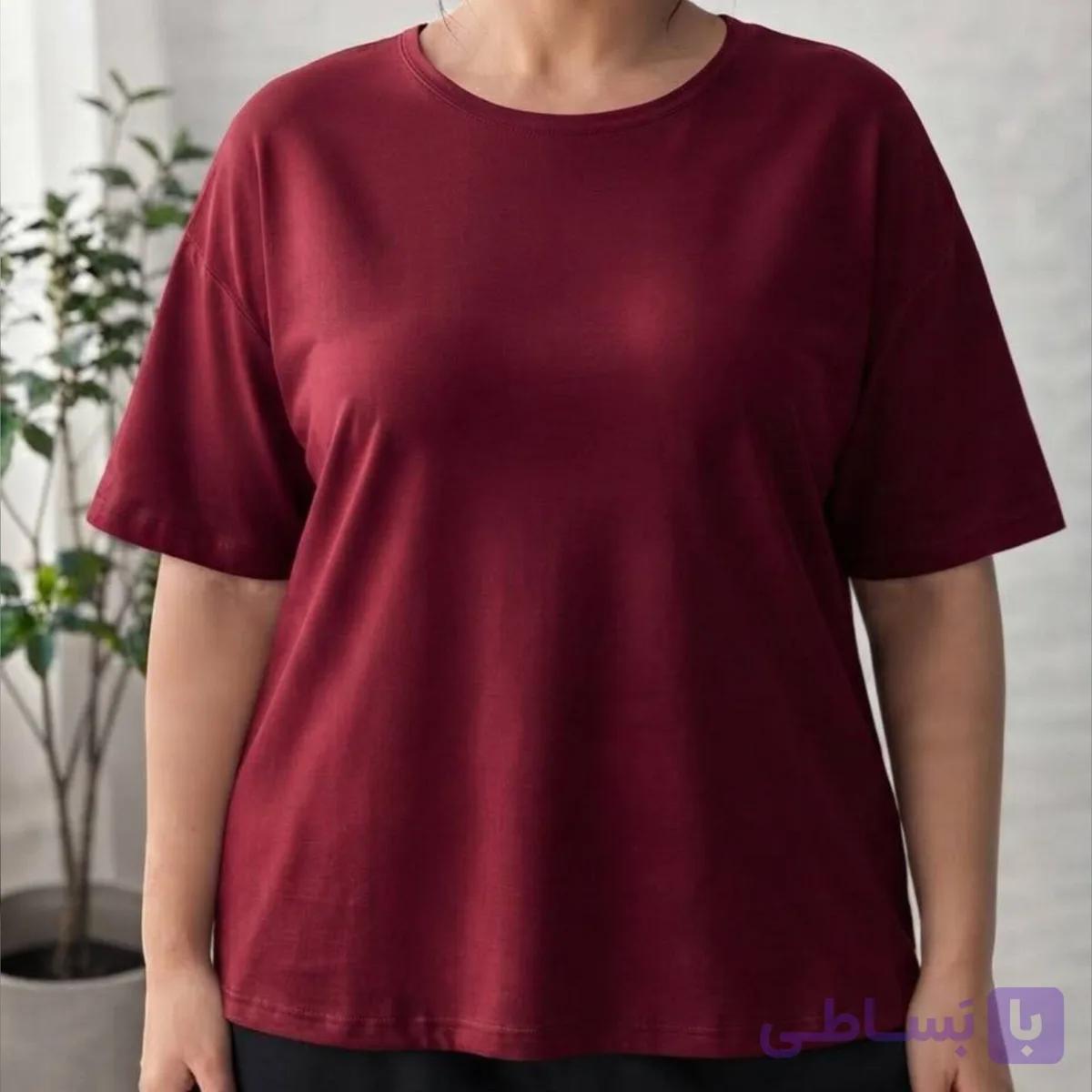 تیشرت لانگ بیسیک ساده باکسی ( پک 5 عددی ) — تصویر 1