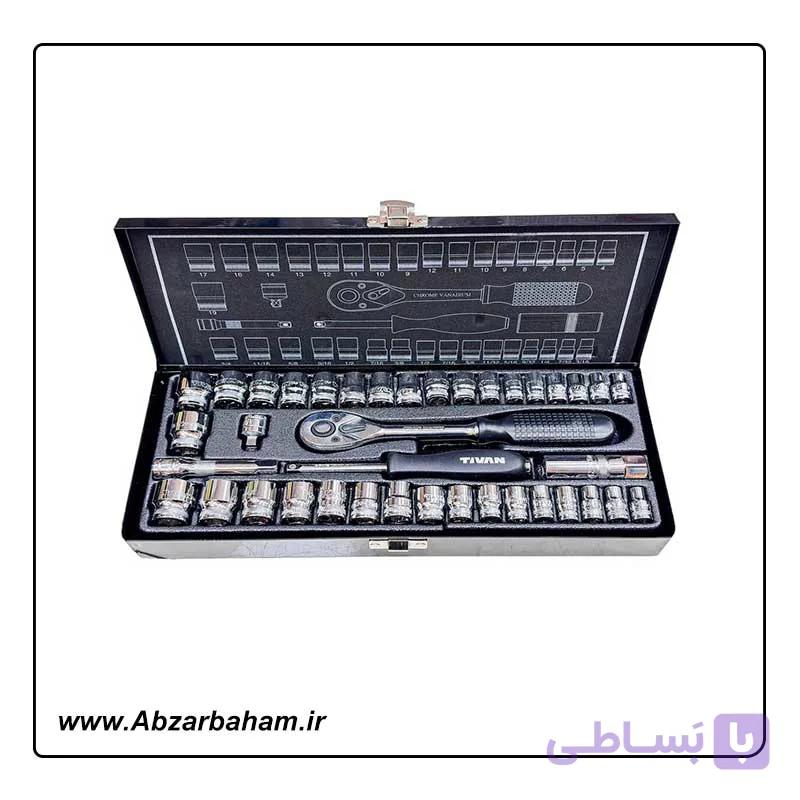 آچار بکس تیوان مدل T40 – مجموعه 40 عددی — تصویر 1