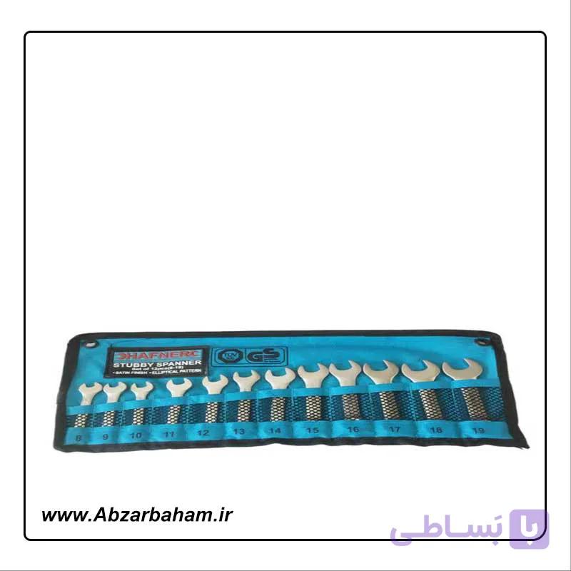 ست آچار یکسر تخت یکسر رینگی کوتاه هانفر – مدل 12S — تصویر 1