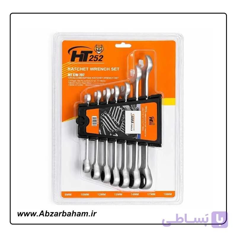 آچار یکسر تخت یکسر رینگی جغجغه ای اچ تی کد YP-HT252 — تصویر 1