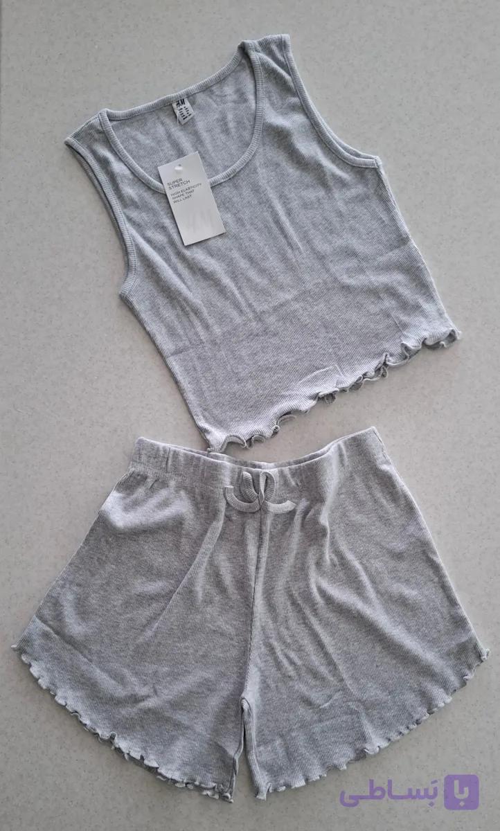 ست تاپ و شورتک کبریتی برندh&m