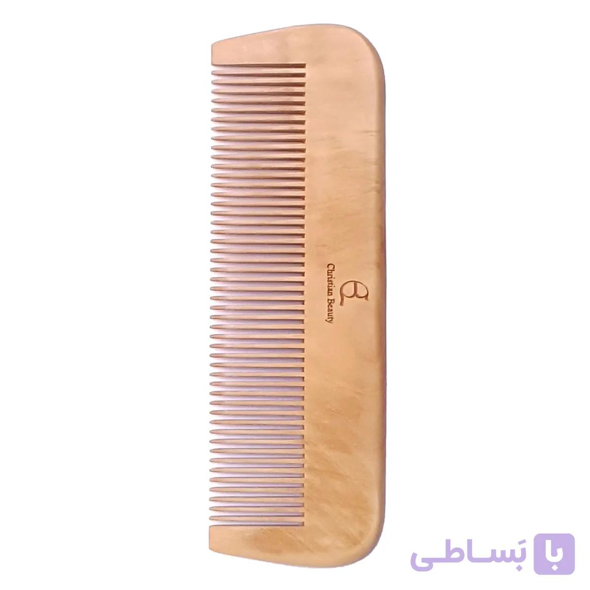شانه مو کریستین بیوتی مدل 703 تمام چوب دندونه های ریز