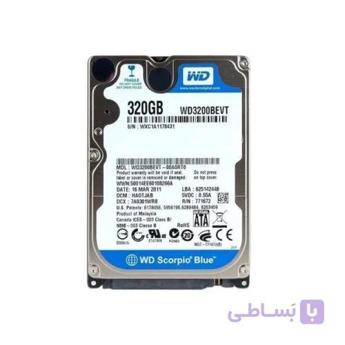 هارددیسک لپ تاپی 2.5 اینچی وسترن آبی 320 گیگابایت مدل WD3200BEVT – استوک — تصویر 1