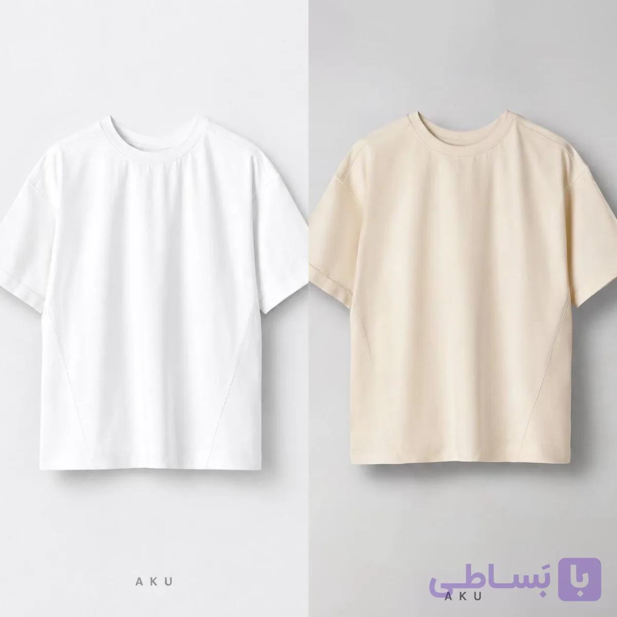 تیشرت سفید و کرم Aku — تصویر 1