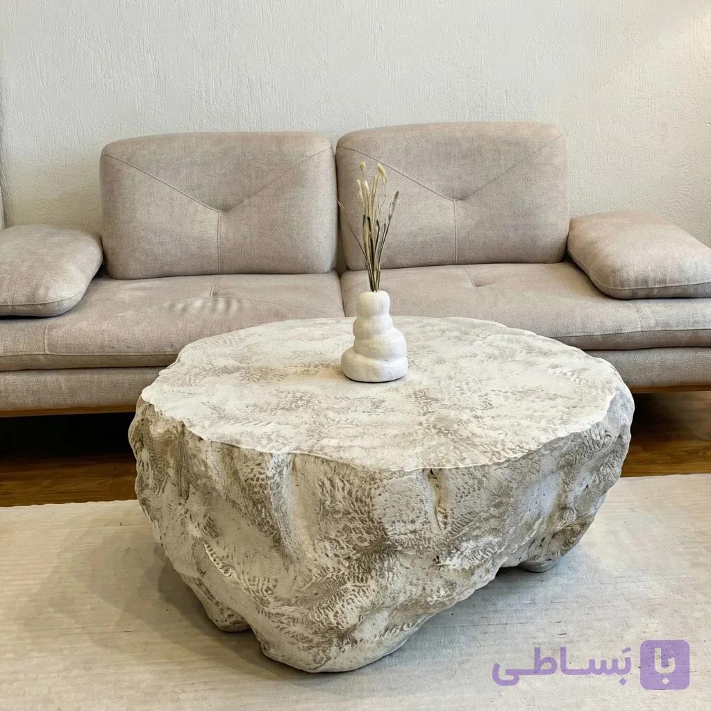 میز جلو مبلی طرح سنگی صخره ایی دوران