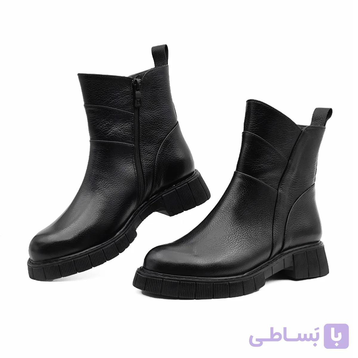 بوت چرم زنانه مدل hop چنار چرم تبریز