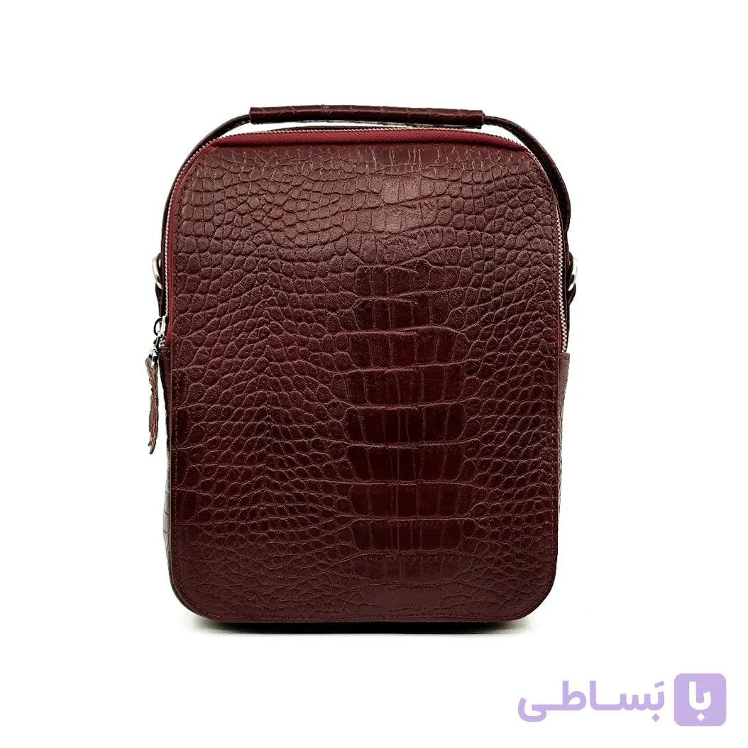 کیف دوشی مردانه تمام چرم گاوی چاپ روکو