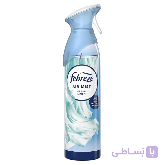 اسپری خوش‌بوکننده فبرز ایر میست | رایحه کتان تازه، ۲ در ۱ طراوت و رطوبت‌بخشی